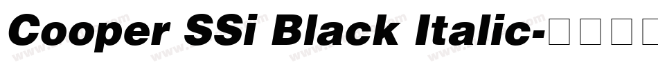 Cooper SSi Black Italic字体转换